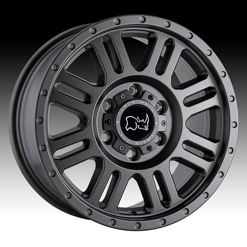 Black Rhino Yellowstone Matte Gunmetal Custom Truck Wheels 1